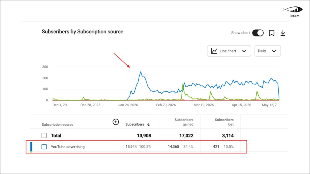 Demand Gen for eCommerce: 14,000+ YouTube Subscribers at ₴2.16 per Subscriber – 2
