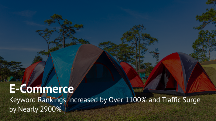 SEO strategy for high competitive niche of camping tents. RBM Trading SEO case.