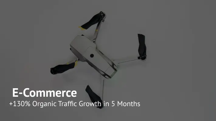 +130% Organic Traffic Growth in 5 Months: SEO Case for a Drone eCommerce Website