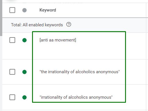 Google ads for an Alcohol Treatment Center7
