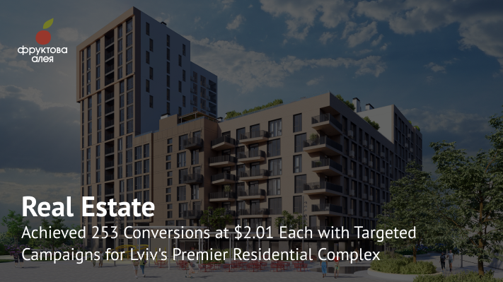 Fruit Alley’s Story or how to get a lead for UAH 87 in the highly competitive residential sales niche